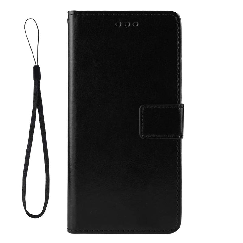 QiongNi Case for UMI Umidigi Power 5 Leather Case,Case for Umidigi Power 5 Case Cover,Flip Leather Wallet Cover Case for UMI Umidigi Power 5 Case Black