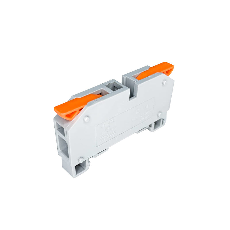 [AUSTRALIA] - Koverflame Lever Wire Nut Connector, Quick Wiring Cable Connector Push-in Conductor Terminal Block, Splicing Connectors for Circuit Inline (LT-6(DIN Rail), 10) LT-6(DIN rail) 