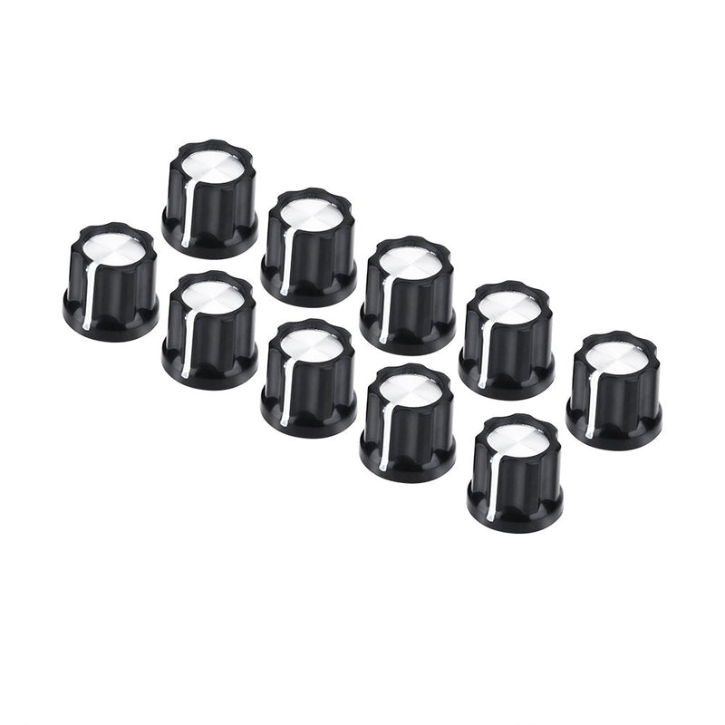 Guitar Volume Tone Knobs, 10Pcs Volume Knob Shaft Hole Tone Speed Control Knob for Electric Guitar Bass String Instrument Part