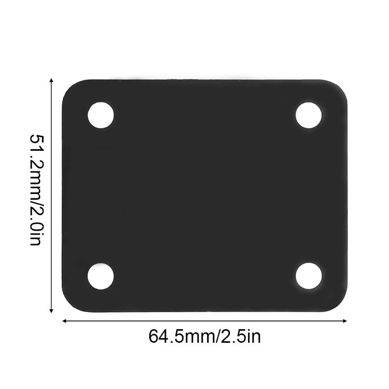 Dilwe Guitar Neck Plate with Screws, Reinforced Steel Alloy Neck Plate for Electric Guitar Bass Black