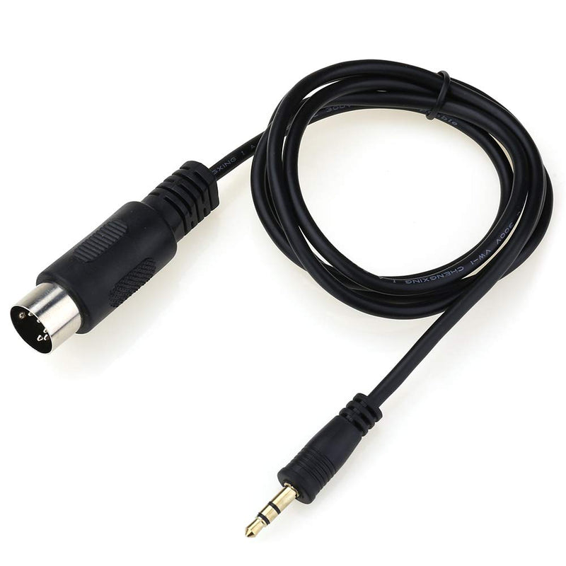 [AUSTRALIA] - MOBOREST 3.5mm(1/8inch) TRS to 5-Pin DIN MIDI Cable Adapter Connect an Speaker, Amplifier, Mixer to MIDI Keyboard, Synthesizer, Guitar and Other European Type Stereo Equipment -3Feet 