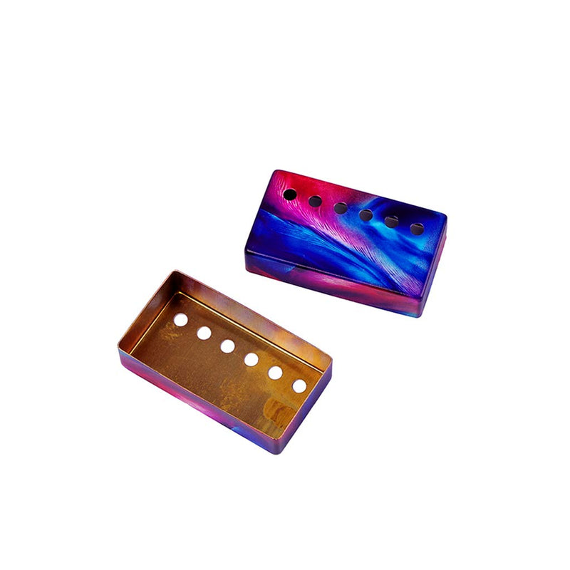 Alnicov 2Pcs Humbucker Pickup Covers 50/52mm Neck Bridge Pickup Covers for Electric Guitar Parts Colorful Blue