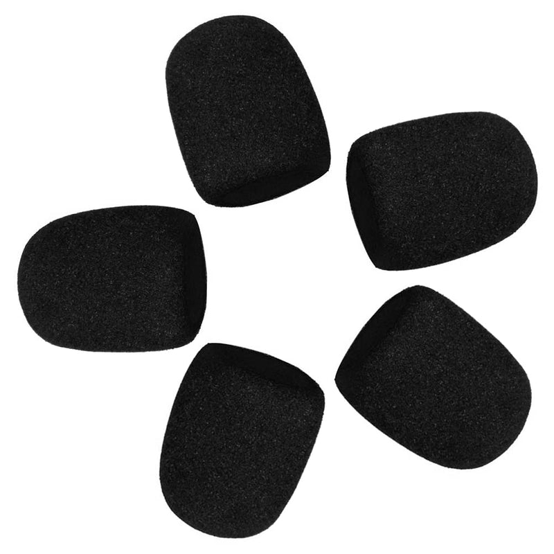 5 Pack Microphone Mic Covers Foam, Black Handheld Microphone Windscreen Mic Cover Microphone Foam Windshield for SM58, E835 Other Large Microphones