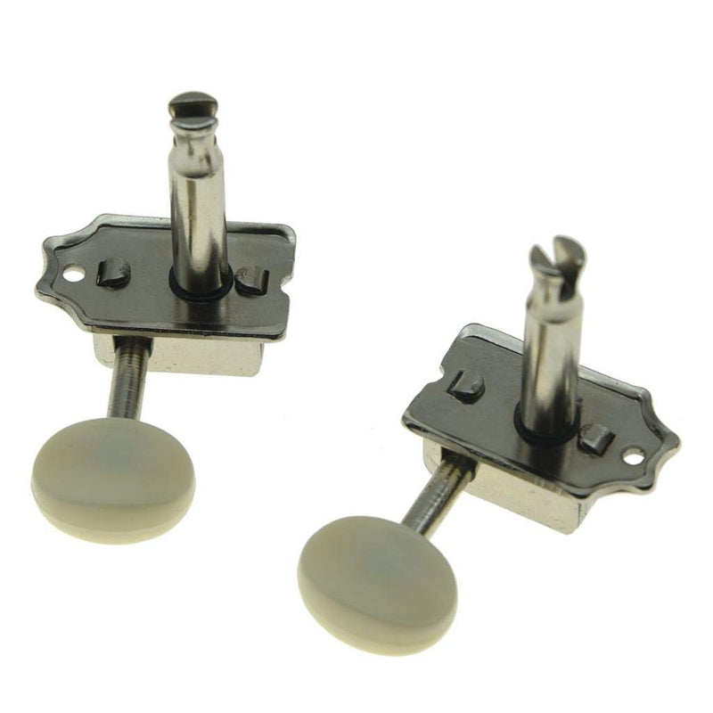 [AUSTRALIA] - Wilkinson Deluxe 6 Inline Vintage Guitar Tuners with Split Post Guitar Tuning Keys Peg Machine Heads For Strat/Tele Guitars Nickel with Ivory Buttons 