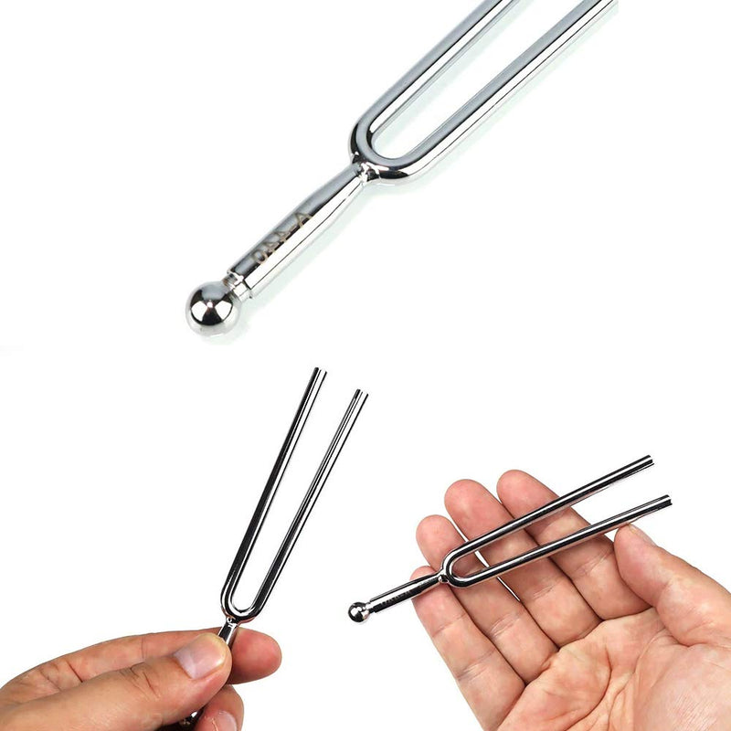 2 Pcs Stainless Steel Chakra Tuning Forks Tone Tool For Musical Instruments Violin Guitar Tuner Device Vibration Tuning Fork