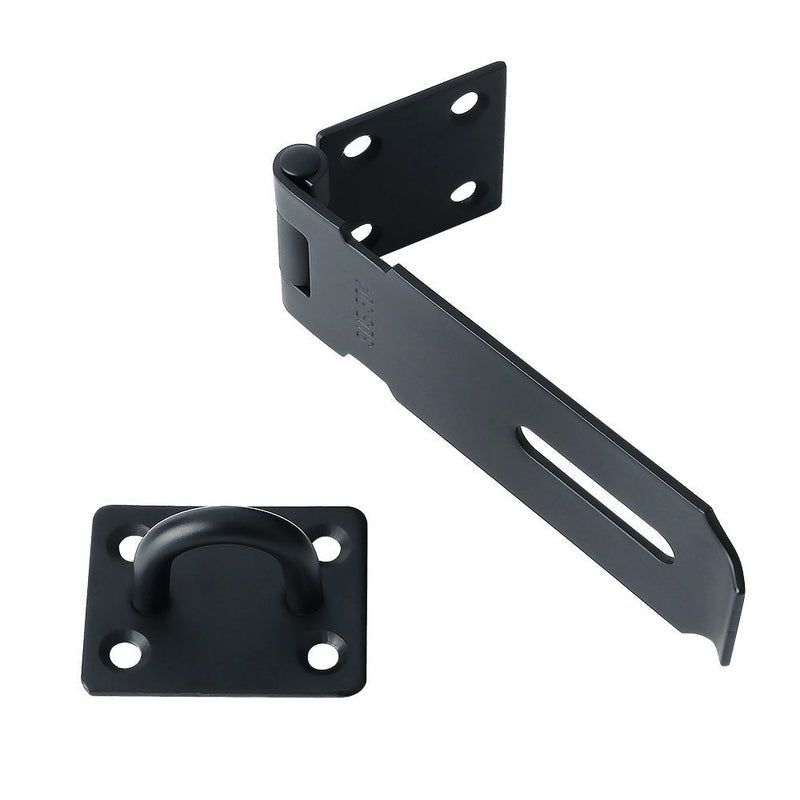 Alise 2Pcs Padlock Hasp Door Clasp Hasp Latch Lock,SUS 304 Stainless Steel Matte Black 4 Inch