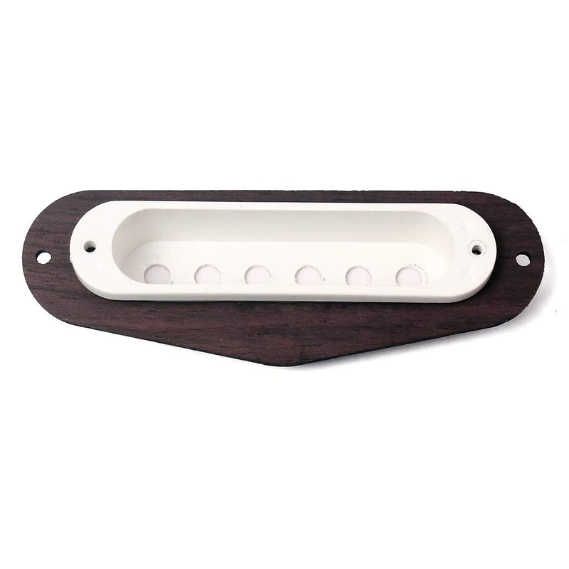 Alnicov 2 Pcs Rosewood Single Coil Pickup Surround Plate Mounting Ring for Guitar