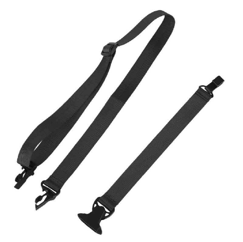 Adjustable Nylon Buckle Ukulele Neck Strap Belt String Musical Instrument Accessories with Hook for Soprano Concert Tenor Ukulele Black