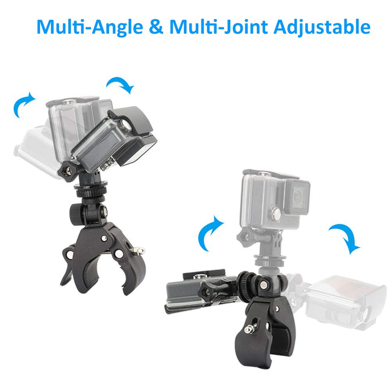 [AUSTRALIA] - Kolasels Easy-Mounted Gun/Rod/Bow Camera Clamp Mount with 1/4 Thread for GoPro Hero 9/8/7/6/5/4/3+/3/2/1 Session Action Camera, Hunting Camera Accessory Fishing Pole Clamp 