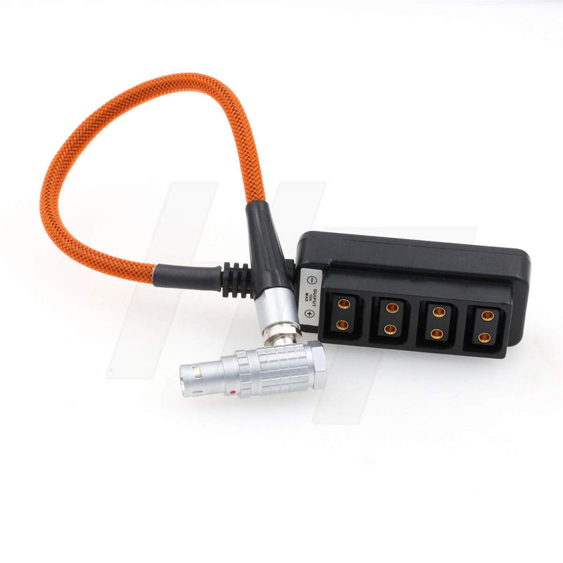 HangTon ARRI Alexa Mini Camera EXT 7 Pin to D-tap Power Splitter Adapter Box, 1 to 4 Braided Cable