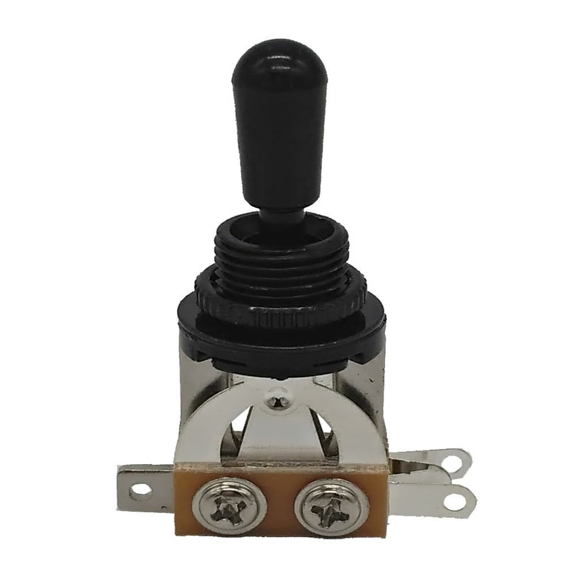 3 Way Short Straight Guitar Toggle Switch Pickup Selector for Gibson Epiphone Les Paul LP SG Electric Guitar (Black) Black