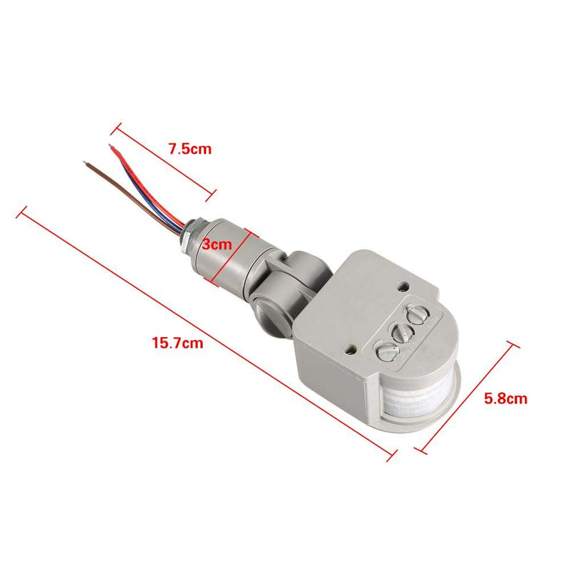 Motion Sensor Detector, 180° Infrared PIR Motion Sensor Detector LED Lamp Automatic Control Module, AC90V~250V