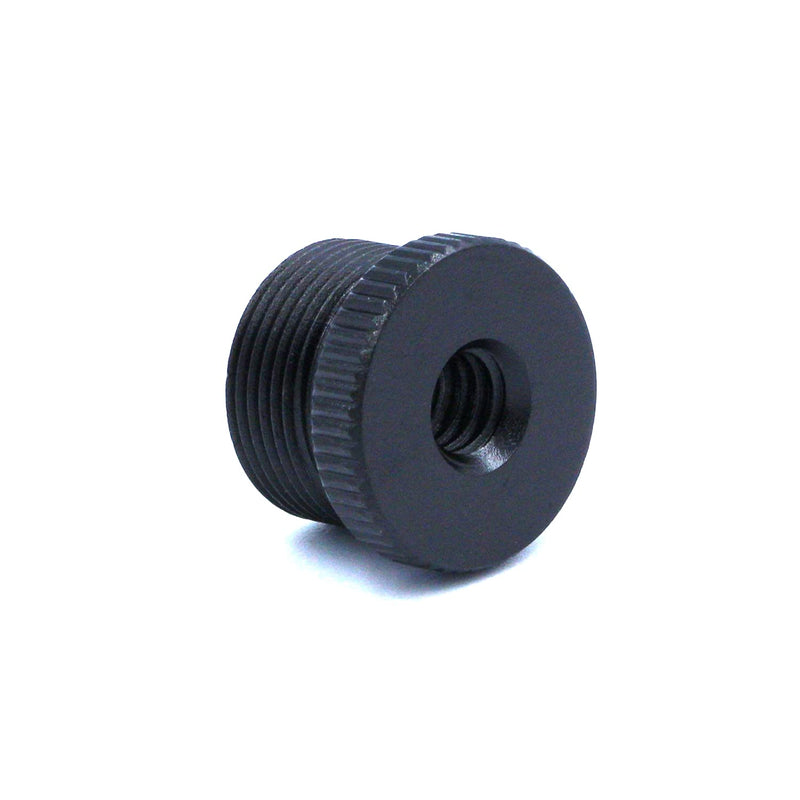 5/8''-27 Male to 1/4''-20 Female Mic Screw Adapter for use with mic Stands with 1/4''-20 Threads (Black) Black