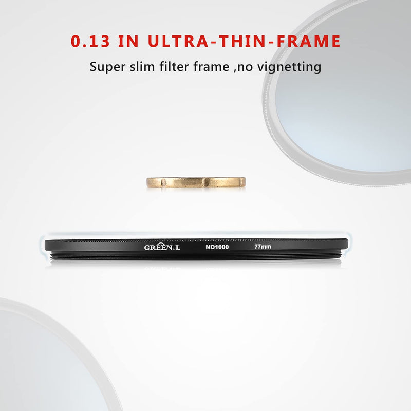 [AUSTRALIA] - GREEN.L 77mm ND1000 Filter Slim Neutral Density ND Filter Optical Glass 10 Stop 
