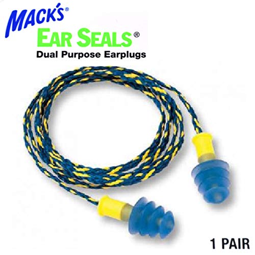 Mack's Ear Seals Dual Purpose Earplugs 1 Pair (Pack of 2)