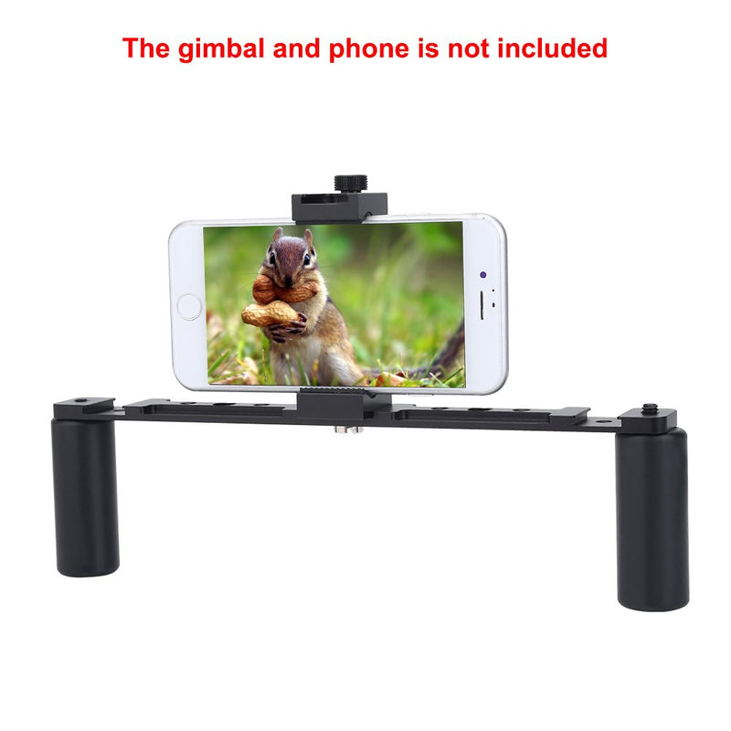 Phone Holder Clamp, Universal Adjustable Smartphone Clip Holder Mount Bracket, Aluminum Alloy Phone Tripod Adapter with Cold Shoe Mount