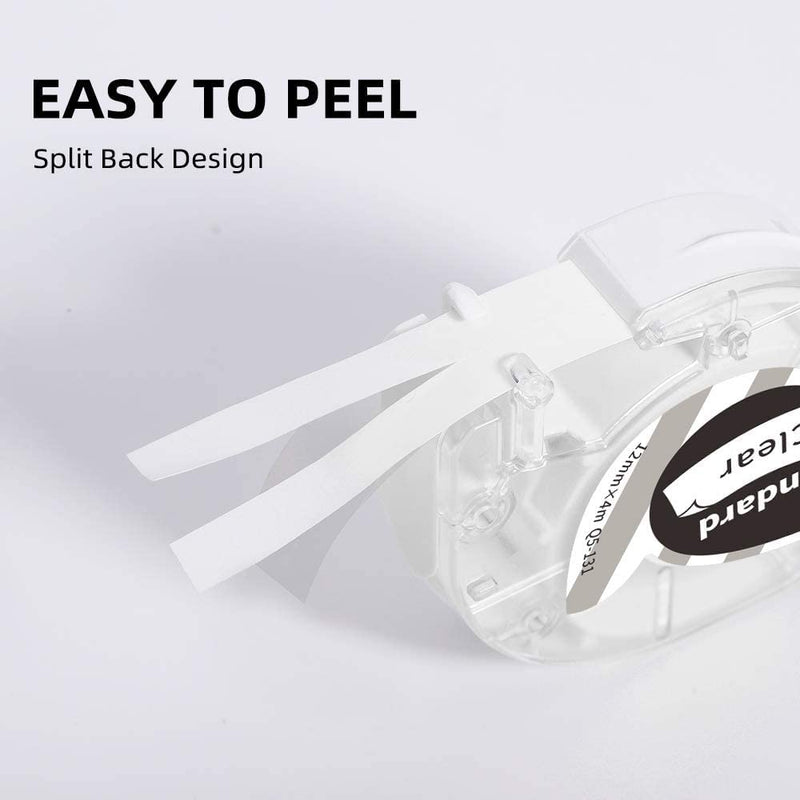 Phomemo P12 Label Tape, P12 Label Maker Refills Replacement for Dymo LetraTag LT-100H & 200B Label Maker, Plastic & Iron-on Label Tape for Phomemo P12 & P12-Pro Maker, Compatible Dymo Letratag Refills Iron on and Plastic Labels 6