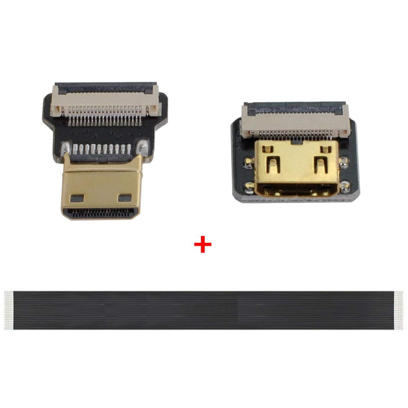 Xiwai CYFPV Mini HDMI Male to Mini HDMI Female Extension FPC Flat Cable 1080P for FPV HDTV Multicopter Aerial Photography (0.2m) 20CM