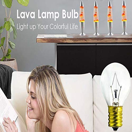 Lava Lamp Bulb 25 Watt, 6 Packs The Lava Original Replacement Bulb for 14.5-Inch/20-Ounce Lava Lamp, E17 Base 120 Volt Lava Lamp Replacement Bulbs, S11 Bulb - Dimmable - High Temp Resist - Warm White