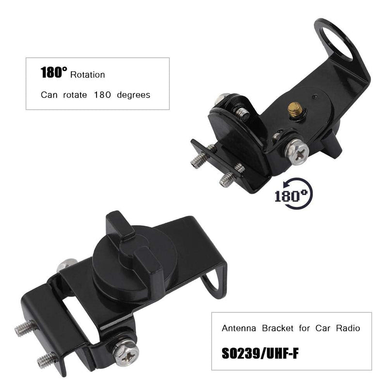 Bewinner Adjustable Antenna Mount Bracket for Car Radio Support 180 ¡ã Rotation Antenna for Car Radio Support Car Antenna with Anti-Scratch Pad