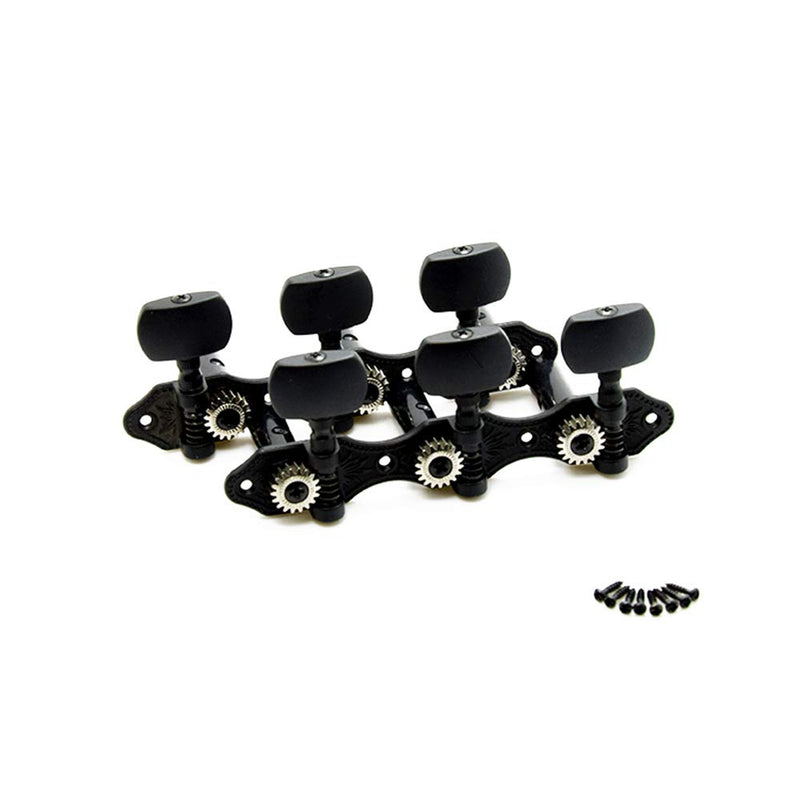 Classical Guitar Tuners,Tuning Key Pegs/Machine Heads for Classical Guitar or Flamenco Guitar with Black Plate Finish