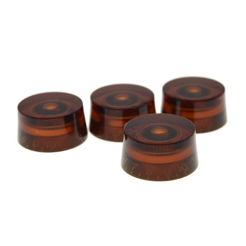 Dopro 4pcs USA(Imperial) LP Guitar Speed Dial Knobs 24 Fine Splines Control Knobs for Gibson Les Paul/CTS Pots Amber Pack of 4 Amber-1