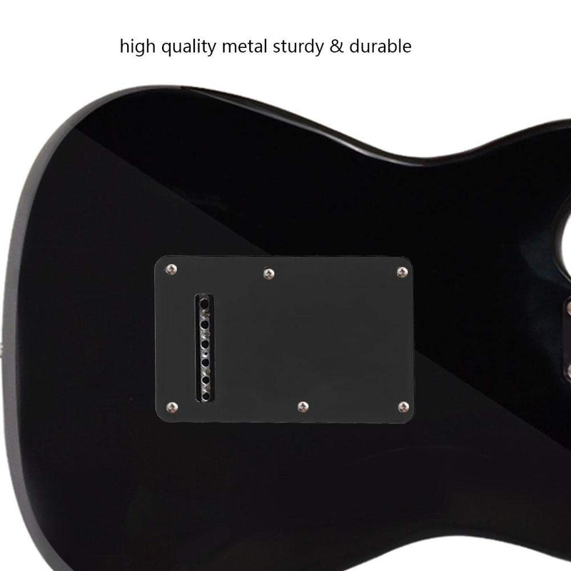 Guitar Back Plate, Pickguard Guitar Tremolo Spring Cavity Cover Back Plate replacement for St Style Electric Guitar (Black) Black