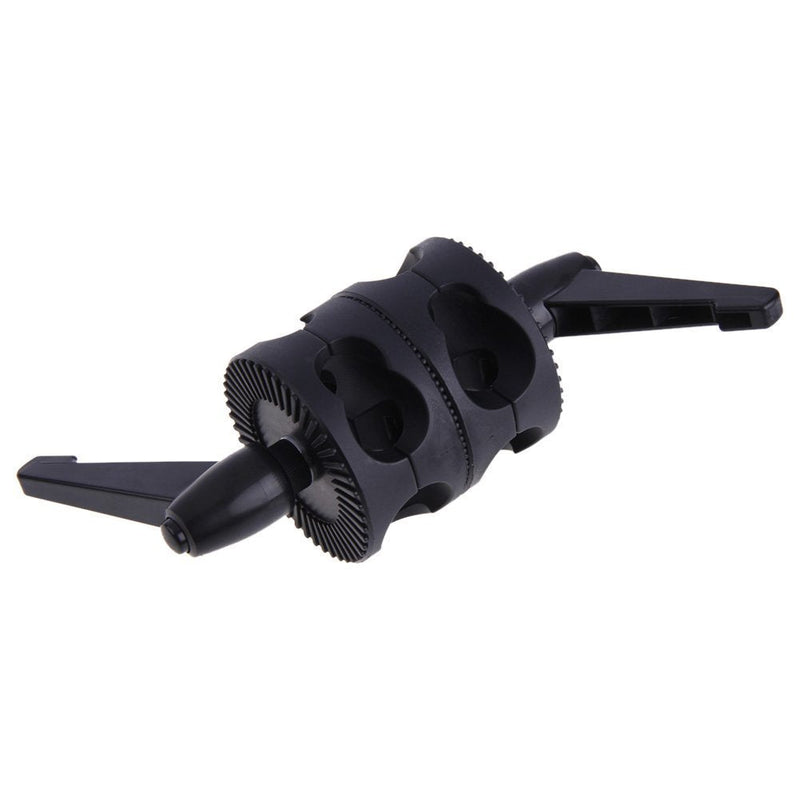 Coolbuy112 Dual Head Grip Swivel Clamp Head Holder Bracket for Photography Studio Flash Reflector Boom