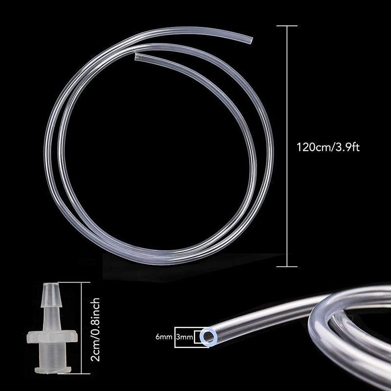 [AUSTRALIA] - DEPEPE 2pcs 100ml Large Plastic Syringe with 2pcs 47in Handy Plastic Tubing and Luer Connections for Scientific Labs, Measuring, Watering, Refilling, Filtration, Feeding 