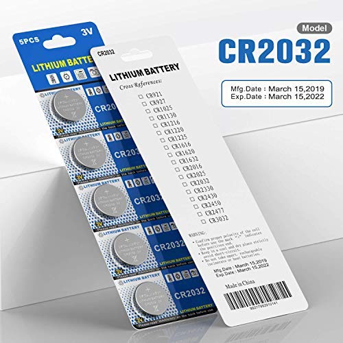 GutAlkaLi CR2032 Lithium 3V Battery, Electronic Coin Cell Button for Toys Calculators Watches(40 Pcs)