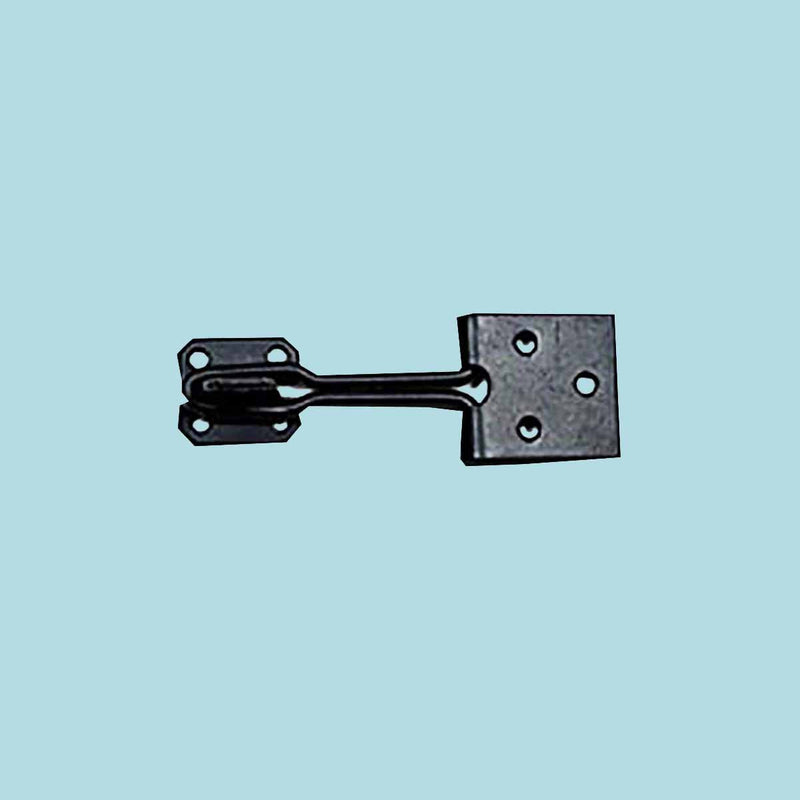 Black Wrought Iron Wire Hasp Lock 3" X 1" Rust Resistant Antique Wire Style Hasp Latches Safety Padlock Clasps for Cabinets, Chests Or Doors with Screws | Renovators Supply Manufacturing