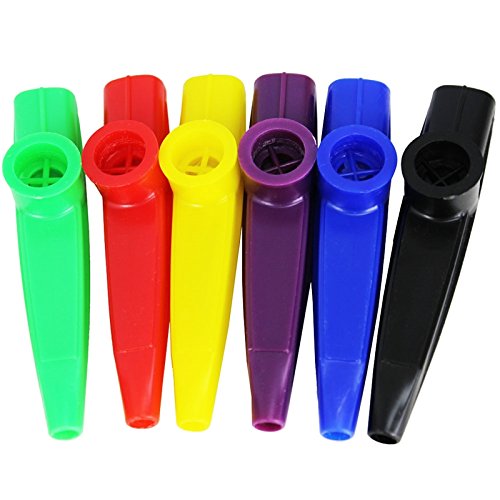 A-Star AP8100 Plastic Multi Coloured Kazoos - Pack of 40 - In Plastic Tub with Carry Handle, Multi-Coloured