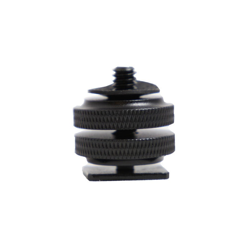 Kaavie KA-J2 Dual Nuts with 1/4-Inch Tripod Screw Adapter for Flash Trigger, Stand, Microphone and GPS - Black