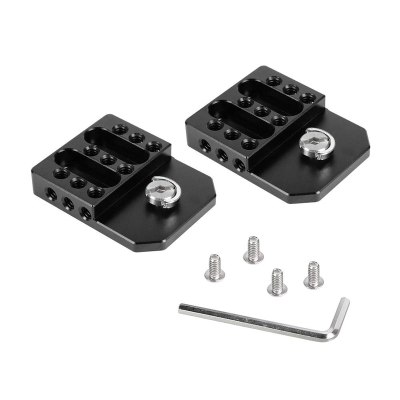 CAMVATE Versatile Top/Bottom Plate with Multiple 1/4"-20 Threads for Director's Monitor Cage Rig(2 Pieces)