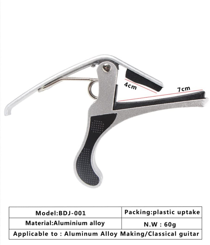 HEBIKUO Red Capo Aluminium Alloy color guitar accessories capo for acoustic and electric guitar. Available in different colours Red/Blue/Silver: BDJ-001-Red
