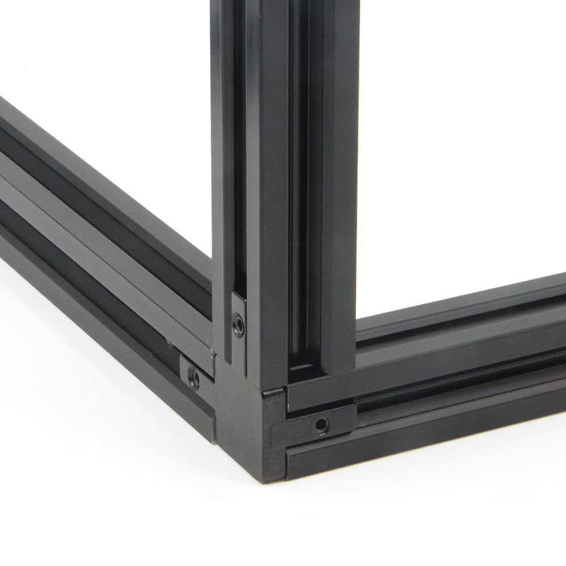 [AUSTRALIA] - Befenybay 8PCS Black 3-Way End Corner Bracket Connector with Screws for 6mm T Slot Aluminum Extrusion Profile 2020 Series (2020s-Black) 2020s-Black 