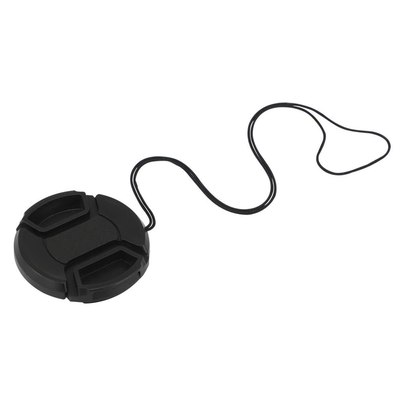 Haoge 49mm Center Pinch Snap On Front Lens Cap Cover with Cap Keeper for Canon Nikon Sony Fujifilm Sigma Tamron and Other 49mm Filter Thread Lens