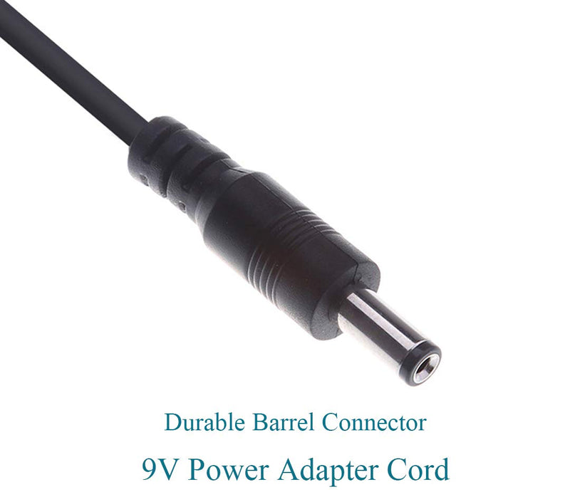 [AUSTRALIA] - Power Supply Adapter 9V, MaxLLTo AC 100-240V to DC 9V Transformers, 1 Amp, 2.1mm X 5.5mm Charger Cord for Roland Boss DB-90 DB90 Metronome Dr Beat Wall Charger Supply Cord - Black, 6FT Long Cable 