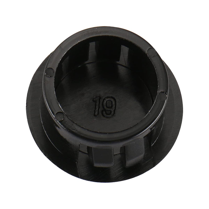 Baomain Plastic Black Locking Hole Plugs Panel Hole Diameter 3/4" (19mm) Pack of 100