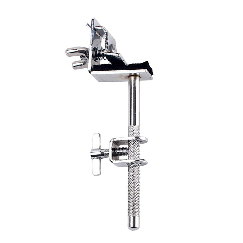 Milisten Cowbell Mount With Height Angle Adjustable Rod For Drummer Drum Hardware Adjust Cowbell Up Down WC51 (Silver)