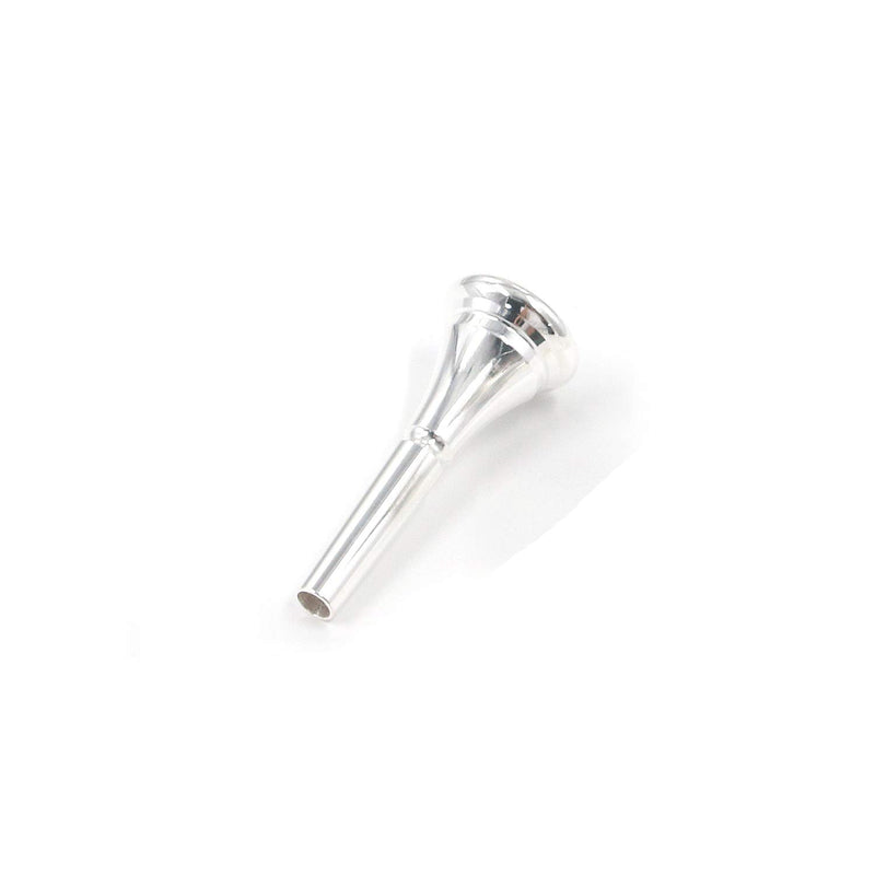 Geesatis Silver Plated French Horn Mouthpiece Deep Cup Mouth Horn Standard French Horn Mouthpiece