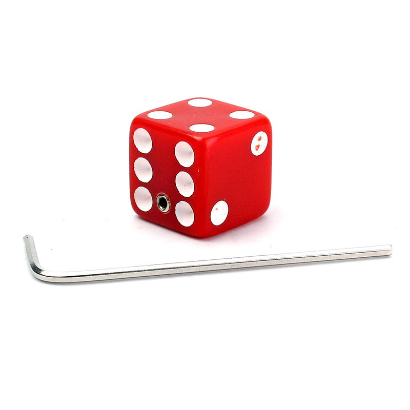 Alnicov 3 Pieces Red Dice Volume Control Knobs with Wrench Plastic for Electric Guitar Parts Replacement