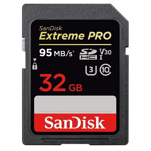 SanDisk 32GB SDHC SD Extreme Pro Memory Card Works with Nikon D3500, D7500, D5600 Digital DSLR Camera 4K V30 U3 (SDSDXXG-032G-GN4IN) Bundle with (1) Everything But Stromboli 3.0 SD/Micro Reader