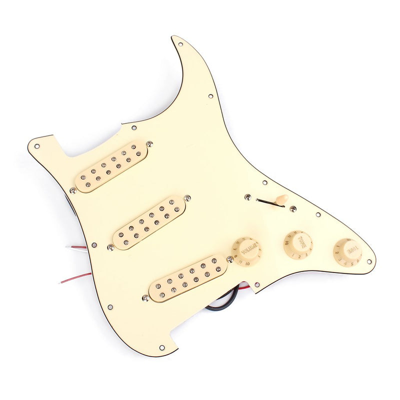 Alnicov 3-ply Loaded Prewired Pickguard SSS,cream