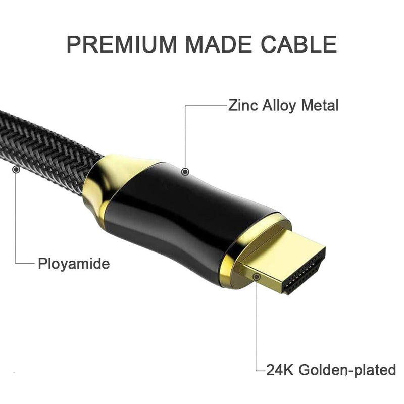 High Speed HDMI Cable, 4K HDMI Cable 5ft HDMI 2.0 Cable 1080P, Nylon Braided Cover Supports Ethernet, 4K, Ultra HD, 3D, HDR, Audio Return Channel for PC, 3D TV, Xbox 360, PS3, PS4 ect