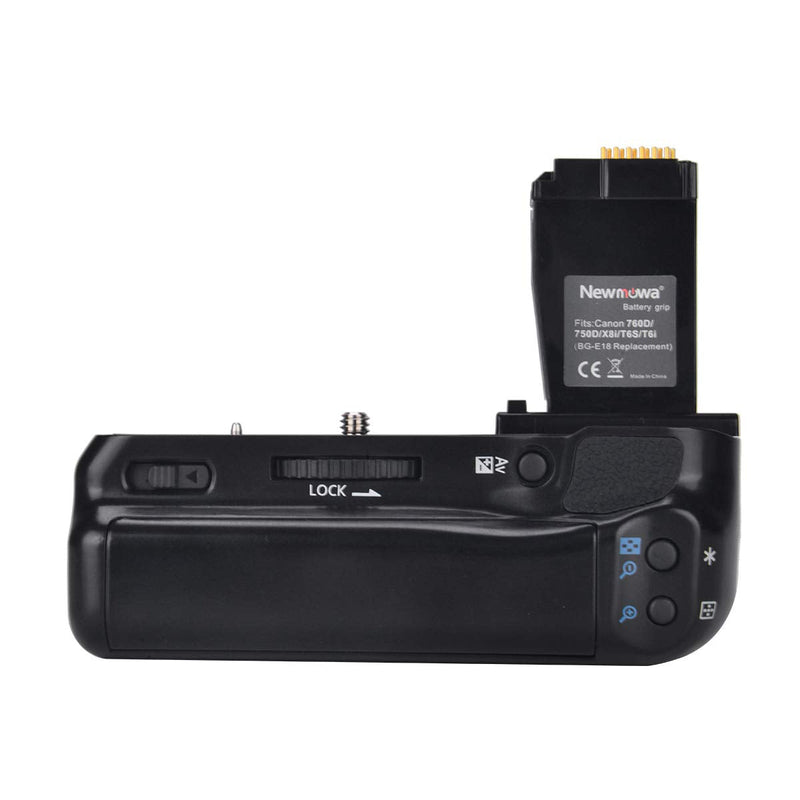 Newmowa BG-E18 Replacement Vertical Battery Grip for Canon EOS 750D EOS 760D IX8 T6I T6S Digital SLR Camera