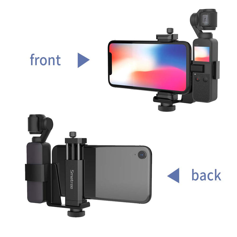 Smatree OSMO Pocket Phone Holder Set Expansion Accessories with 1/4”Thread Screw Compatible with DJI OSMO Pocket 2/ DJI OSMO Pocket and Smartphone