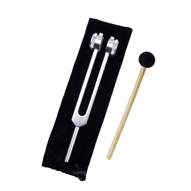 Mr. Sleeply 128 Hz Tuning Fork, Clinical Grade Nerve/Sensory with Silicone Hammer 128 Cps Tuning Fork Fixed Weights Non-Magnetic Aluminum Alloy