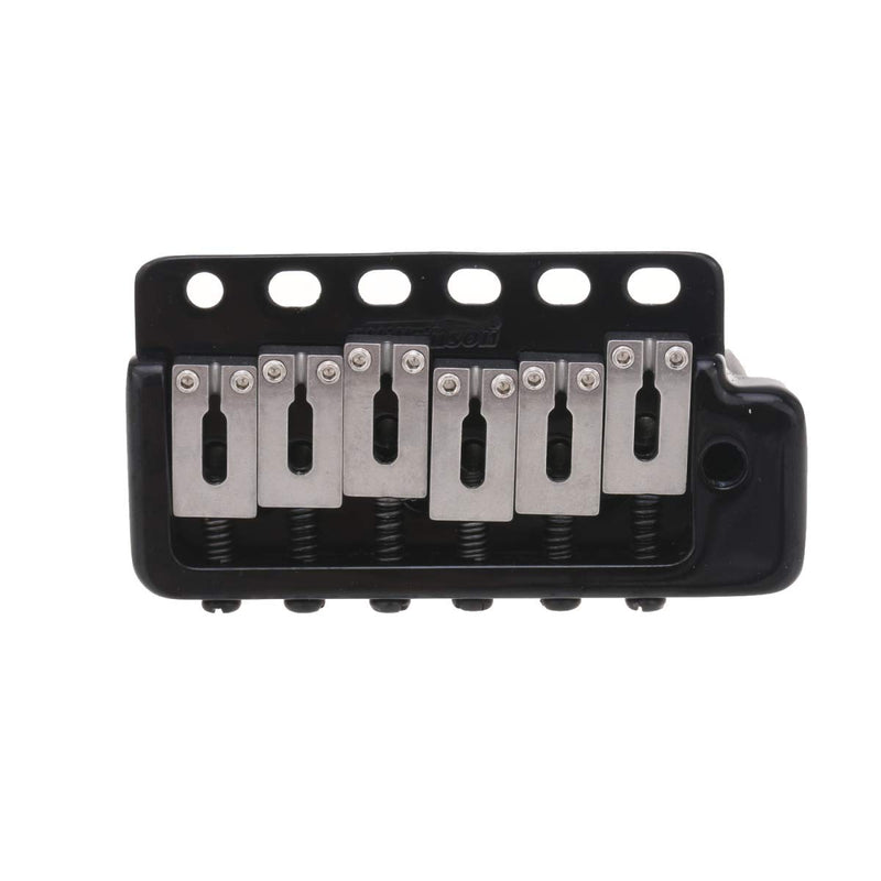 Wilkinson WVP6-SB 54mm 5+1 Hole SUS Stainless Steel Saddles Guitar Tremolo Bridge with Full Solid Steel Block for Import Strat and Japan Strat, Black