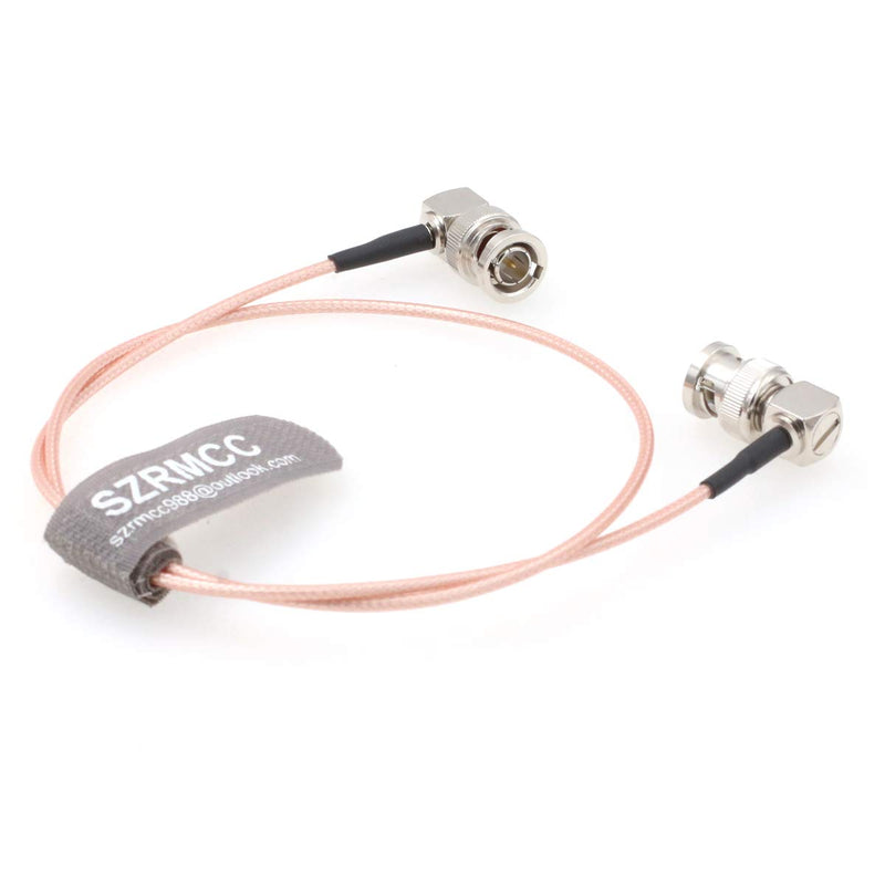 [AUSTRALIA] - SZRMCC Right Angle BNC Male to Right Angle BNC Male 75ohm HD-SDI 3G RG179 Video Coaxial Cable for ARRI RED Blackmagic Cameras Atomos SmallHD Monitor (80cm) Right Angle to Right Angle 80cm 